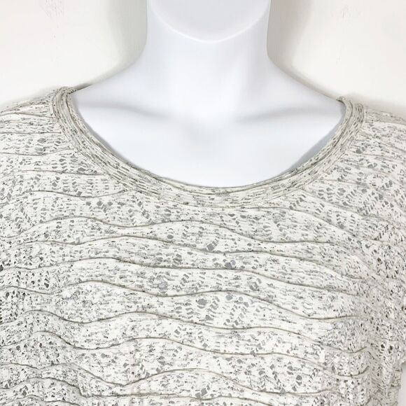 NEON BUDDHA Top Size Large Open Weave Knit Art To Wear Boxy Womens Active - Picture 5 of 10